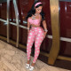EVE Polka Dot Printed Two Piece Pants Set(With Headscarf) MXBF-Q26ST174