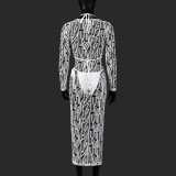 EVE Mesh See Through Long Dress+Bikinis Suit GNZD-11930DBM