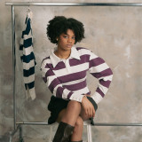 EVE Long Sleeve Stripe Casual Top GDSF-Q26TP185