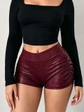 EVE Snake Printed Solid Color Short GNZD-11895PBM