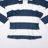 EVE Long Sleeve Stripe Casual Top GDSF-Q26TP185