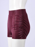 EVE Snake Printed Solid Color Short GNZD-11895PBM