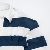 EVE Long Sleeve Stripe Casual Top GDSF-Q26TP185