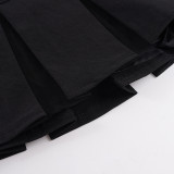 EVE Casual Solid Color Pleated Mini Skirts GPKJ-MR51435