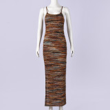 EVE Sexy Knits Sling Split Maxi Dress GNZD-11782