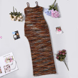 EVE Sexy Knits Sling Split Maxi Dress GNZD-11782