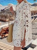 EVE Casual Solid Color Long Sleeve Short 2 Piece Set MDF-2698