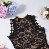 EVE Lace Backless Sleeveless Romper GNZD-11860