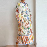 EVE Lantern Sleeve Printed Maxi Dress SFY-LY22-195