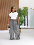 EVE Plus Size Solid Color Loose Casual Pants BMF-929