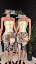 Pre Order: About 7 work days shipping Printed Mesh Seventh Pants YUEM-202684