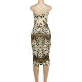 EVE Fashion Printed Sling Maxi Dress DLSF-K6D17454A