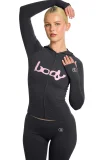 EVE Letter Printed Long Sleeve Hooded Pants Suit YWXS-K25L1054