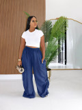 EVE Plus Size Solid Color Loose Casual Pants BMF-929