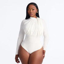 EVE Long Sleeve Solid Color Bodysuit GSZM-Q26BS201