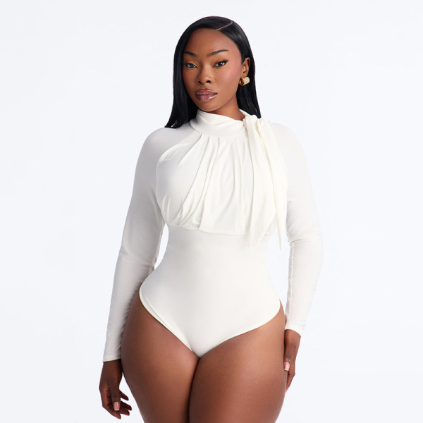 EVE Long Sleeve Solid Color Bodysuit GSZM-Q26BS201