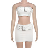 EVE Sleeveless Wrap Chest Vest Two Piece Skirt Set GYME-K6S17506A