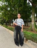 EVE Plus Size Gradient Washed Loose Jeans GYLN-0804