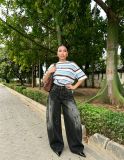 EVE Plus Size Gradient Washed Loose Jeans GYLN-0804