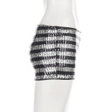 EVE Stripe Sequin Short GPKJ-MR51961