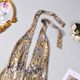 EVE Printed Halterneck Backless Romper GNZD-32874JBY