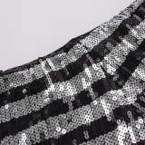 EVE Stripe Sequin Short GPKJ-MR51961