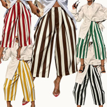 EVE Stripe Loose Wide Leg Seventh Pants SH-391651