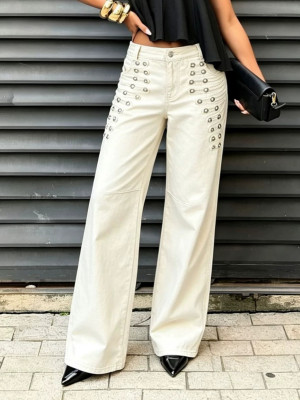 EVE Multi Row Metal Button Jeans ﻿GYLN-8609