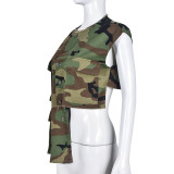 EVE Camouflage Printed Sleeveless Vest GNZD-7649TR