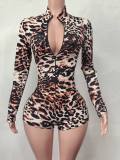 Pre Order: About 7 work days shipping Printed Long Sleeve Romper YUEM-202690