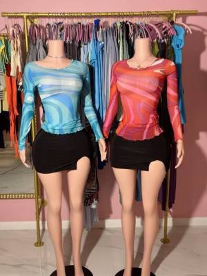 Pre Order: About 7 work days shipping Printed Long Sleeve Top YUEM-202688