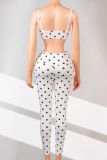 EVE Polka Dot Printed Sling Top Two Piece Pants Set YWXS-K26L2873
