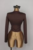 EVE Long Sleeve Deep V Neck T Shirt GXIY-K25L1503