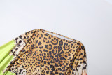 EVE Leopard Printed Irregular Patchwork Mini Dress GZJQ-K6D17519A