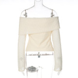 EVE Off Shoulder Long Sleeve T Shirts BLG-T5C20914K