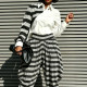 EVE Contrast Color Stripe Two Piece Pants Set GQLK-6603