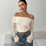 EVE Off Shoulder Long Sleeve T Shirts BLG-T5C20914K