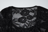 EVE See Through Lace Long Sleeve Top BLG-T5B20669K
