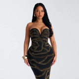 EVE Sexy Hot Drill Tube Top Evening Dress CYA-902533