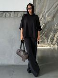 EVE Loose Long Sleeve Hooded Top Pants Suit HNIF-MC019