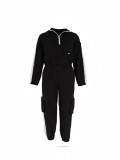 EVE Long Sleeve Zipper Hooded Casual Pants Suit HNIF-MC009