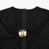 EVE Hollow Out Metal Buckle Jumpsuit MXBF-D26JP357