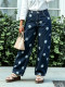 EVE Plus Size Polka Dot Printed Straight Jeans GYLN-3811