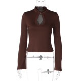 EVE Long Sleeve Solid Color Top BLG-T6521743A