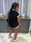EVE V Neck Short Sleeve Tops Sport Short Suit GTGE-MH1035