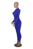 EVE Long Sleeve Zipper Solid Sport Jumpsuit SFY-935