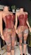 Pre Order: About 7 work days shipping Printed Mesh Seventh Pants YUEM-202694