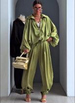 EVE Long Sleeve Knits Loose Two Piece Pants Set GFXI-fx628