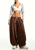 EVE Casual Hot Drill Solid Color Pants OD-8796