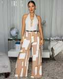 EVE Geometric Print Wide-leg Pants GTYZ-7629